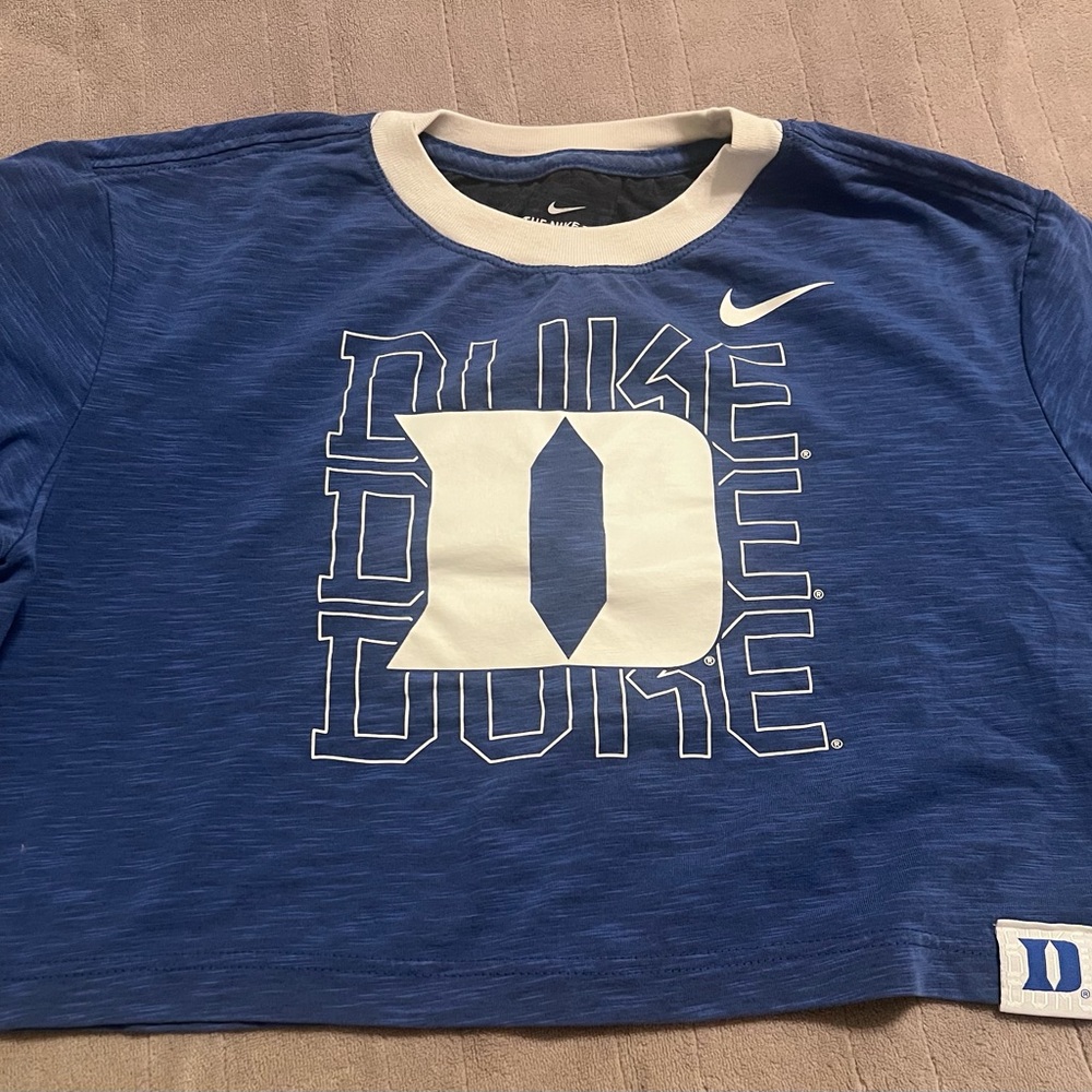Nike Blue and White Duke Short Sleeve Tee